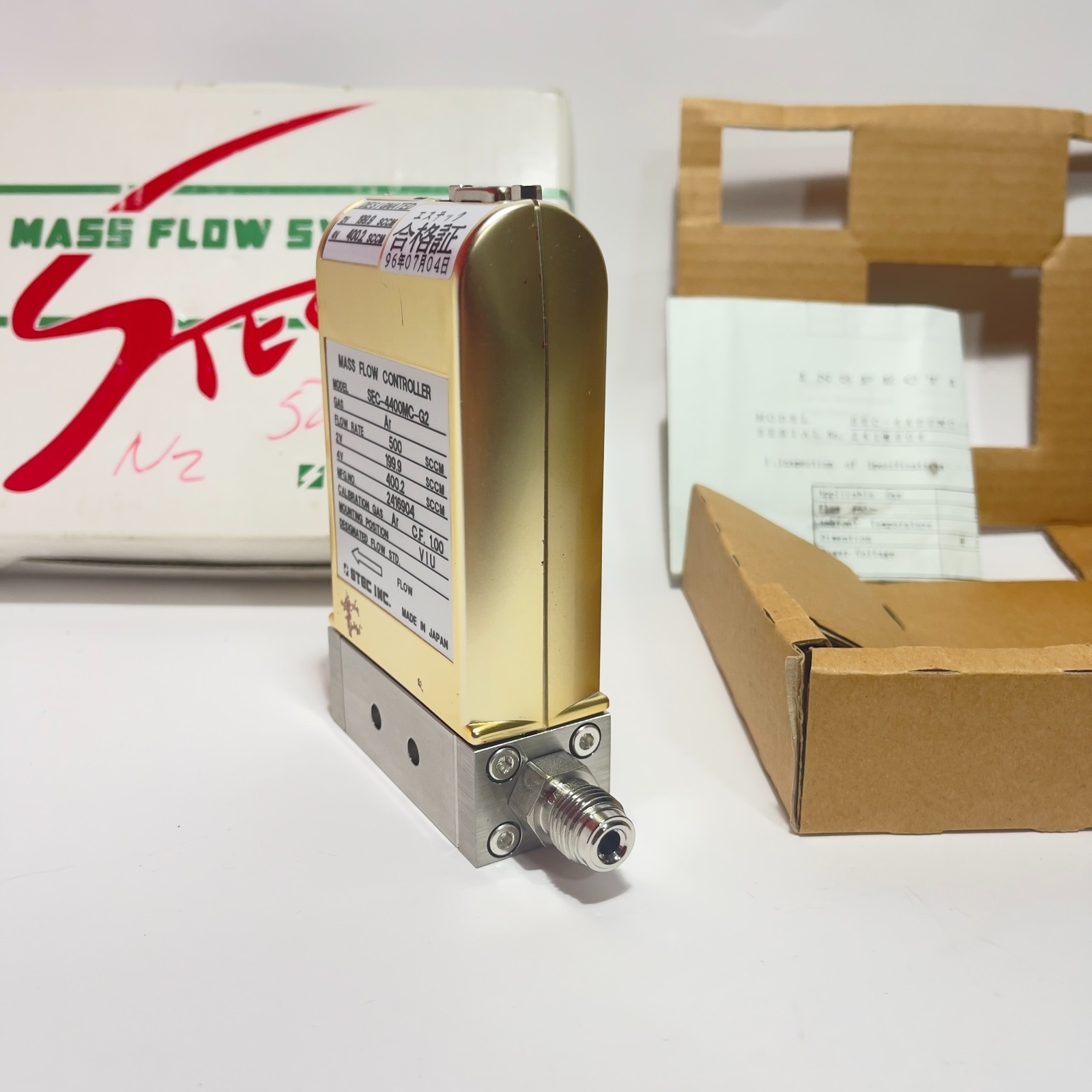 STEC SEC-4400MC-G2 Mass Flow Controller MFC 500 SCCM Ar Argon w/ Inspection cert