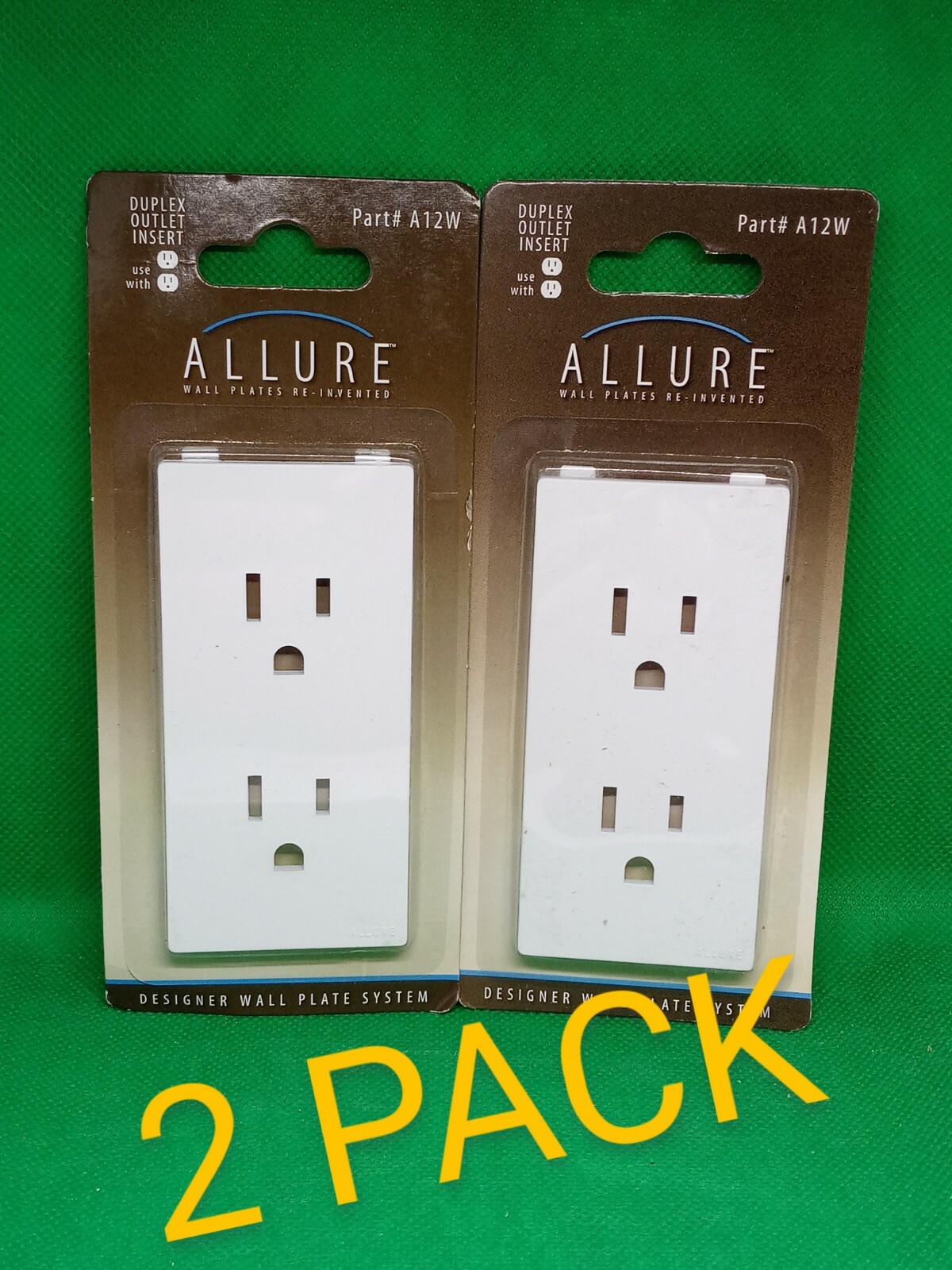 2 PACK TayMac Allure Duplex Insert White Adapter Plate A12W NEW FREE SHIPPING