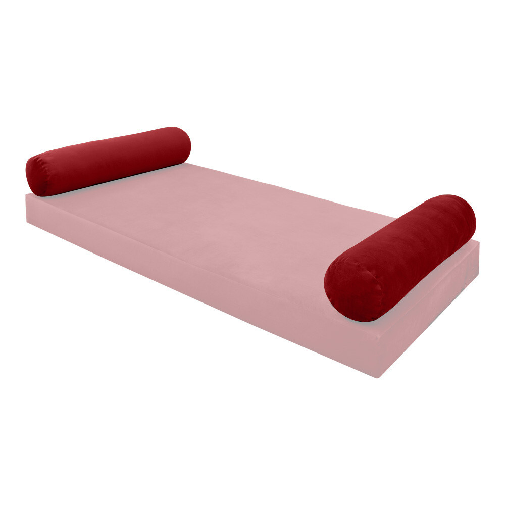 SLIPCOVER ONLY KnifeEdge Twin Style V5 Velvet Indoor Daybed Bolster Pillow AD369