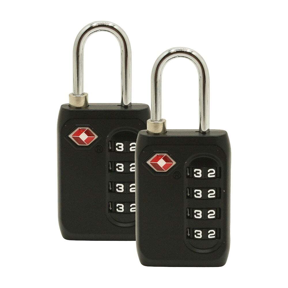 4-Digit Combination Luggage Locks Black Zinc Ideal for Travel Suitcases Gym