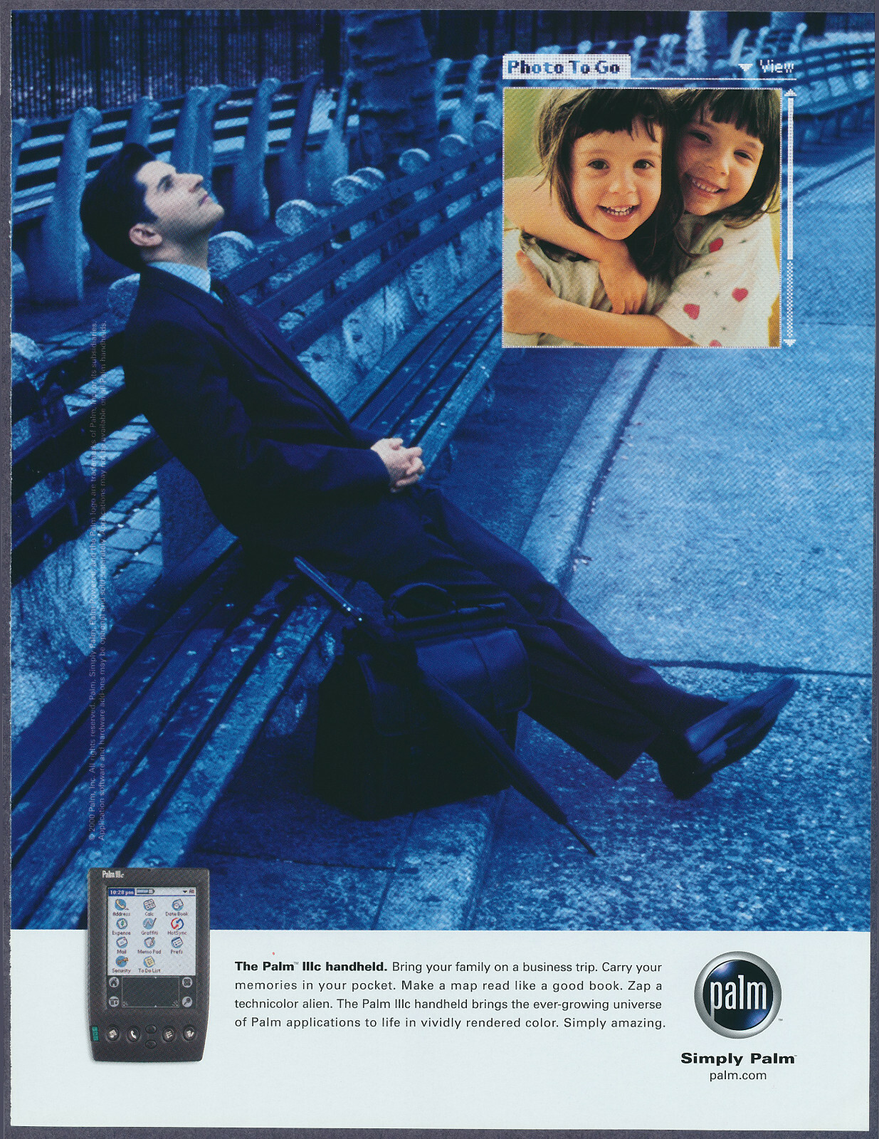 Palm IIIc Personal Digital Assistant PDA Vintage Magazine Print Ad 2001