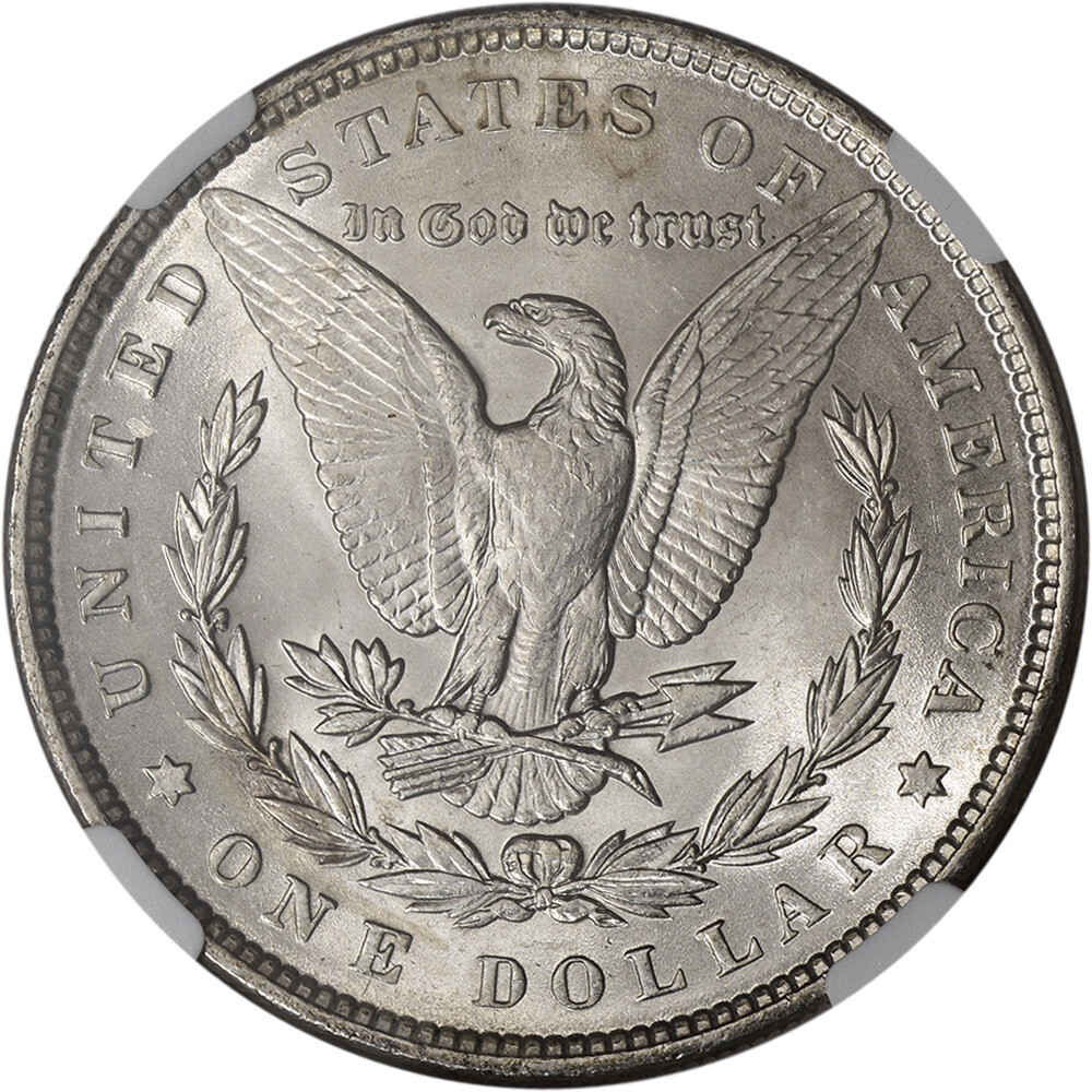 1889 US Morgan Silver Dollar $1 - NGC Brilliant Uncirculated