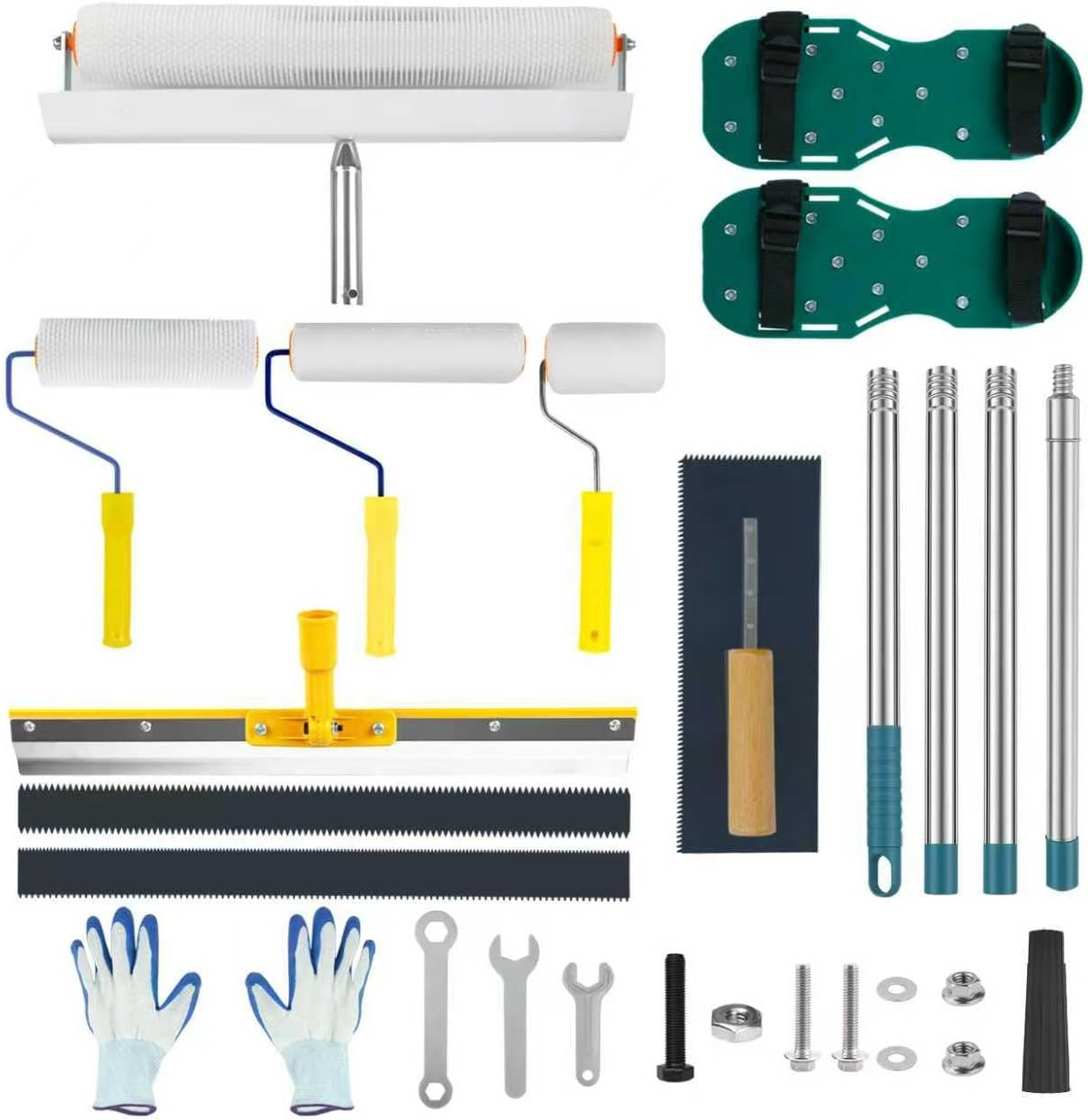 Complete Self Leveling Cement Tool Kit, Professional Epoxy Floor Kit Tools with