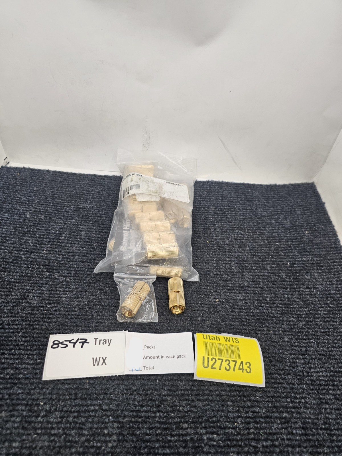 (QTY 24) BH144 Barrel Hinge Satin Brass, 3/4" Thick