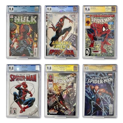 12pcs Clear Floating Comic Book Display Shelves - Wall Mount Showcase Holder
