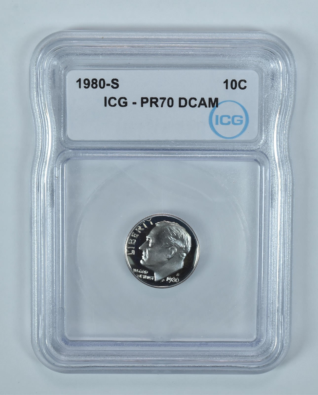 1980-S Roosevelt Dime PR70 DCAM ICG