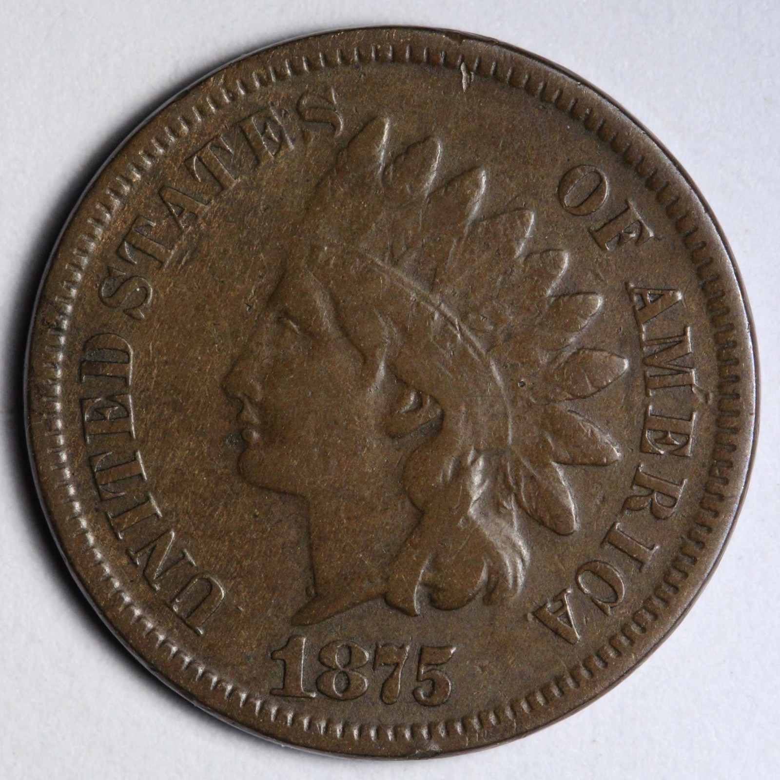 1875 Indian Head Cent Penny XF RPD E193 KQHL