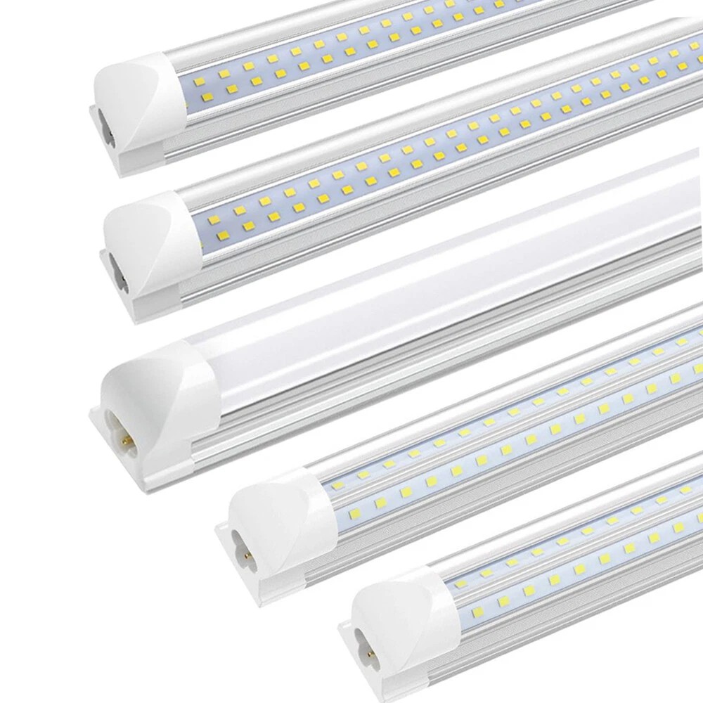 2FT LED Tube Light Fixture T8 Shop Lights 20W 2500LM V-Shape 6000K Cool White