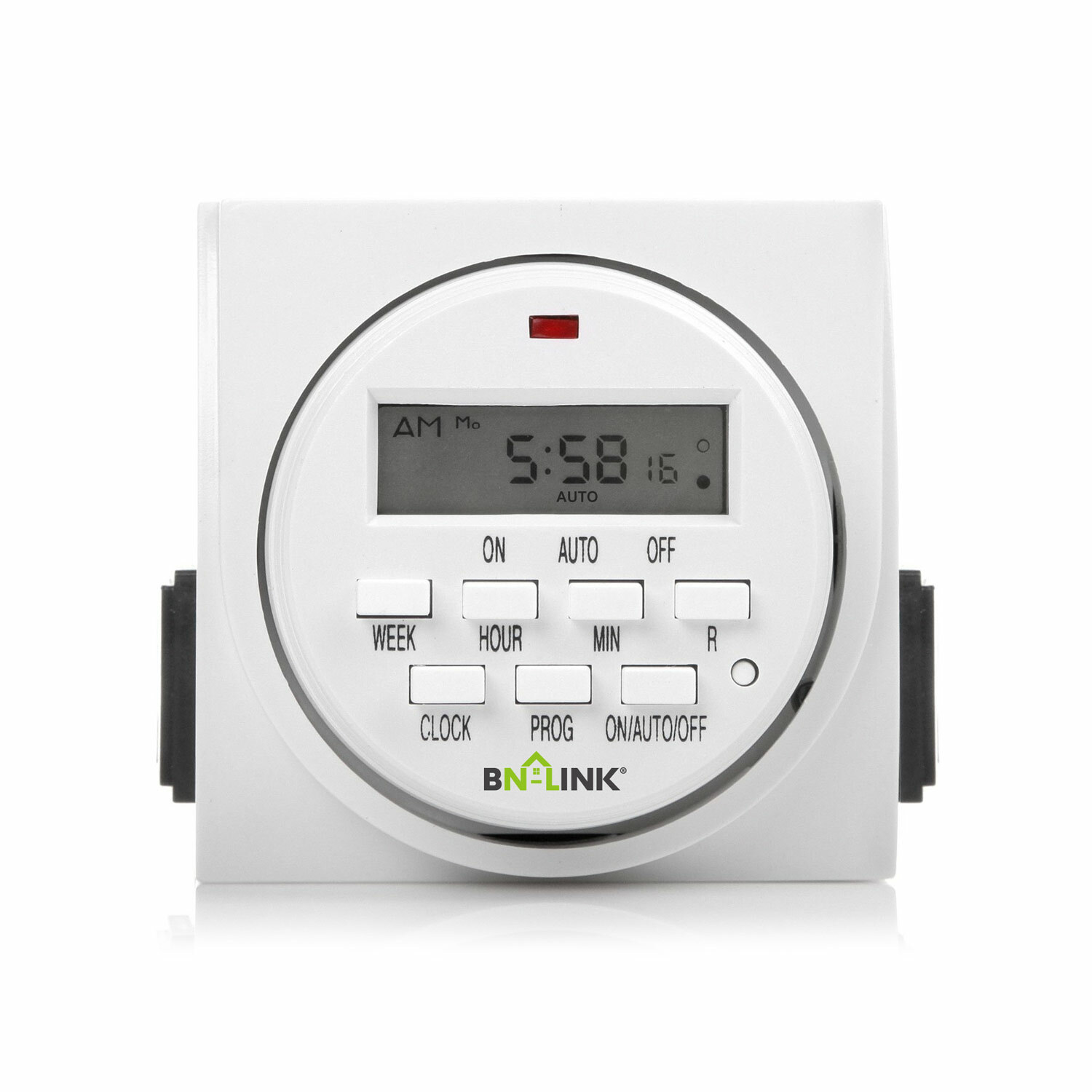 BN-LINK 7Day Heavy Duty Digital LCD Programmable Timer Dual Outlet Plug In Clock