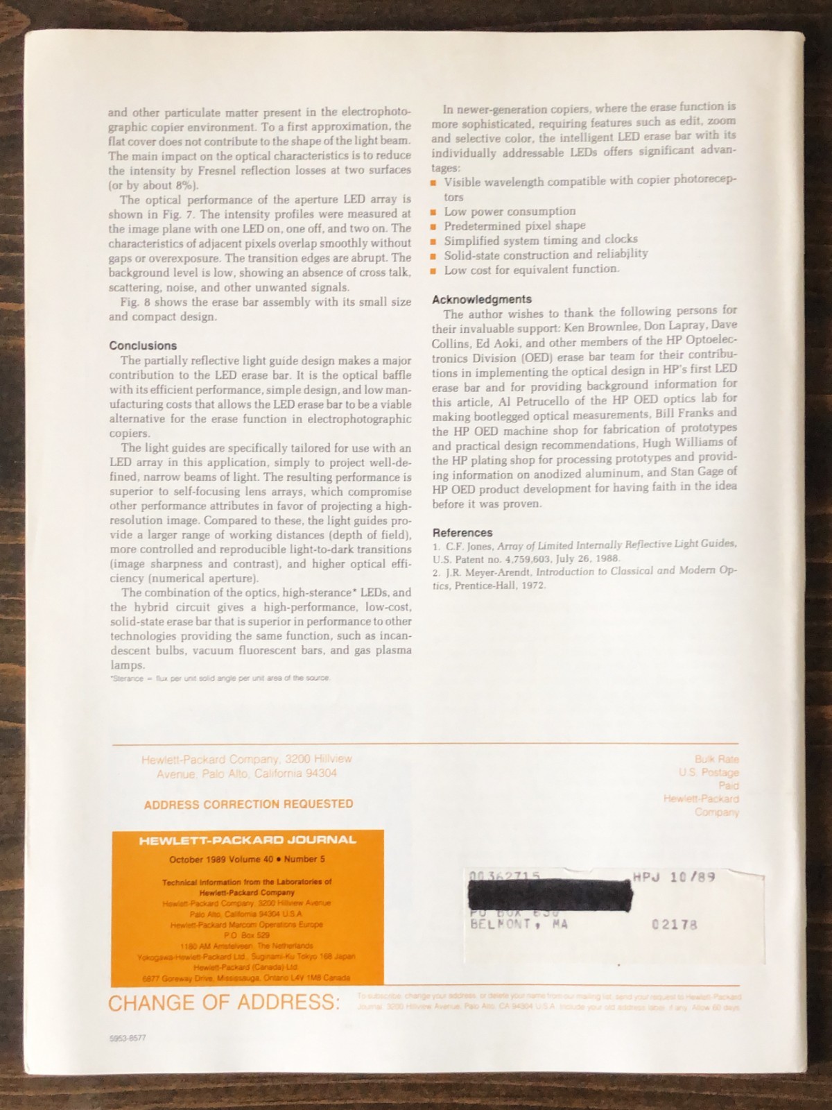 1989 HP Hewlett-Packard Journal Magazine - Vol. 40, No. 5, October
