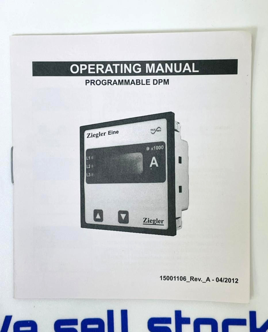 ZIEGLER EINE A Digital Panel Meter P656405AZEG