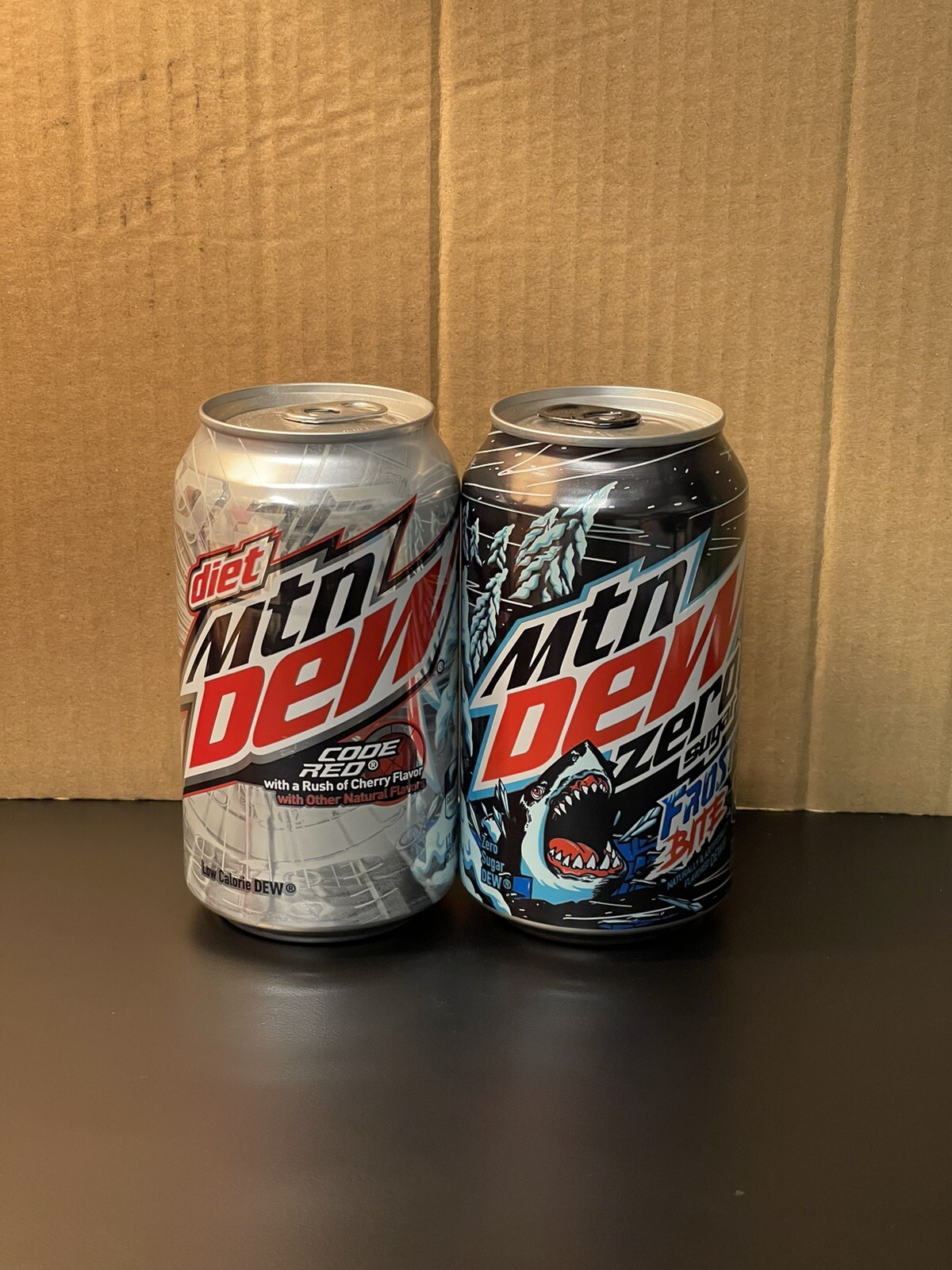 Mountain Dew Frostbite Zero Sugar & Diet Code Red FULL 12oz Cans