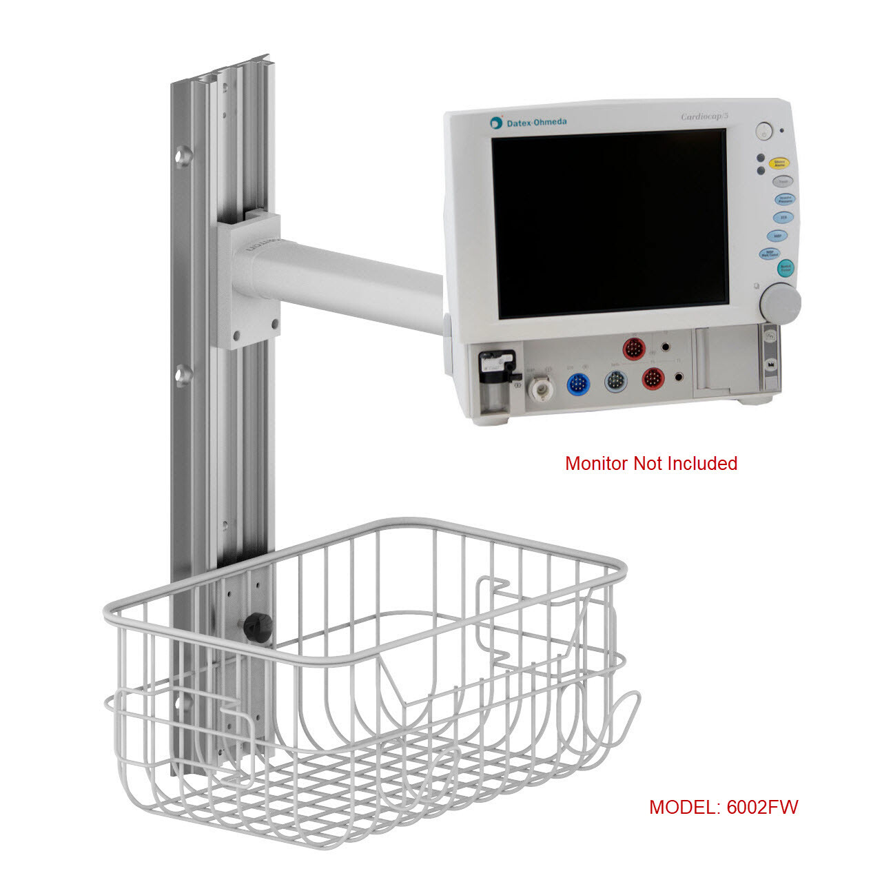 WALL MOUNT FOR GE Datex-Ohmeda Cardiocap 5 MONITOR , 4 CONFIGURATIONS TO CHOOSE