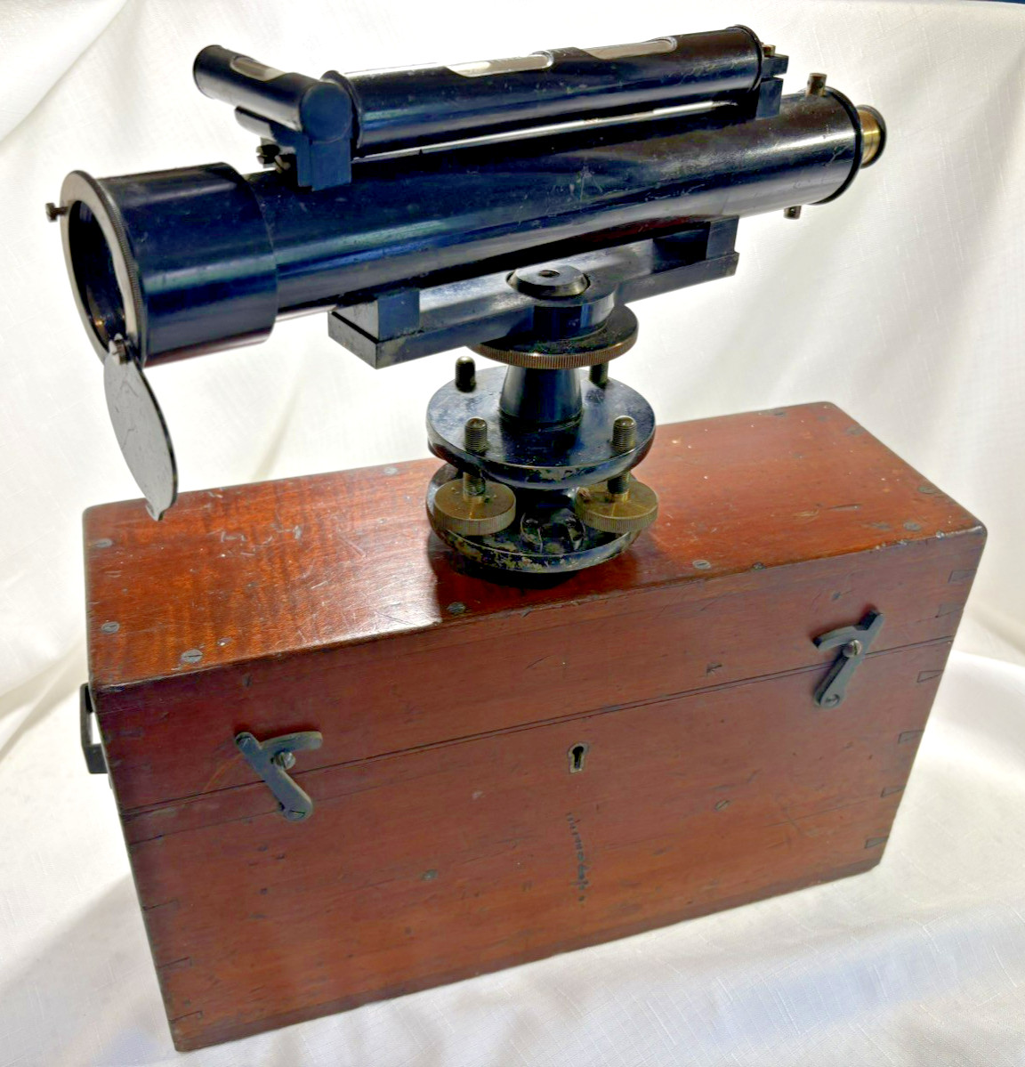 Scarce Irish Antique Theodolite, Surveying  Yeates & Sons - Dublin Boxed, 1920s