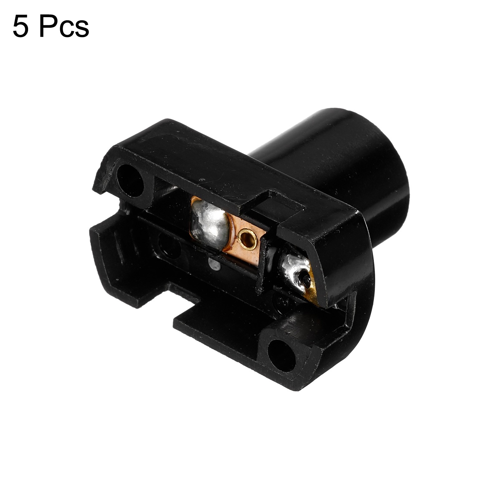 5Pcs Screw-In E12 Mini Bulb Holder Screw Type Beads Lamp Bases Socket Black