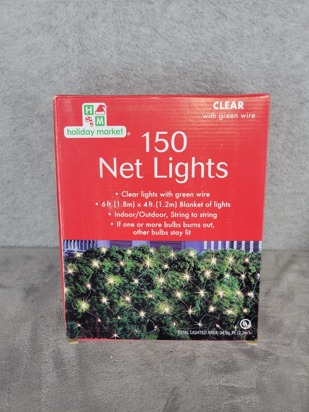 Holiday Market 150 Clear Net Light Green Wire Indoor Outdoor Christmas Decor