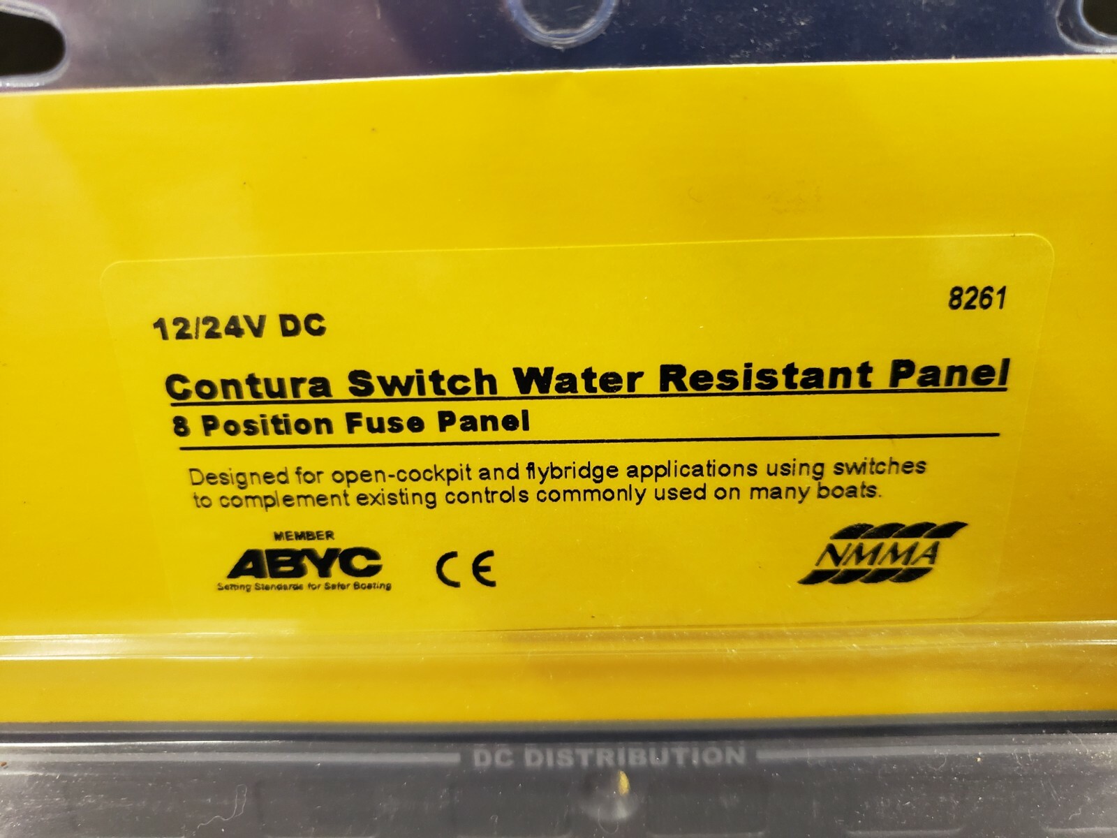 Blue Sea 8261 Contura Switch Waterproof Fuse Panel 8 Position - Slate Grey