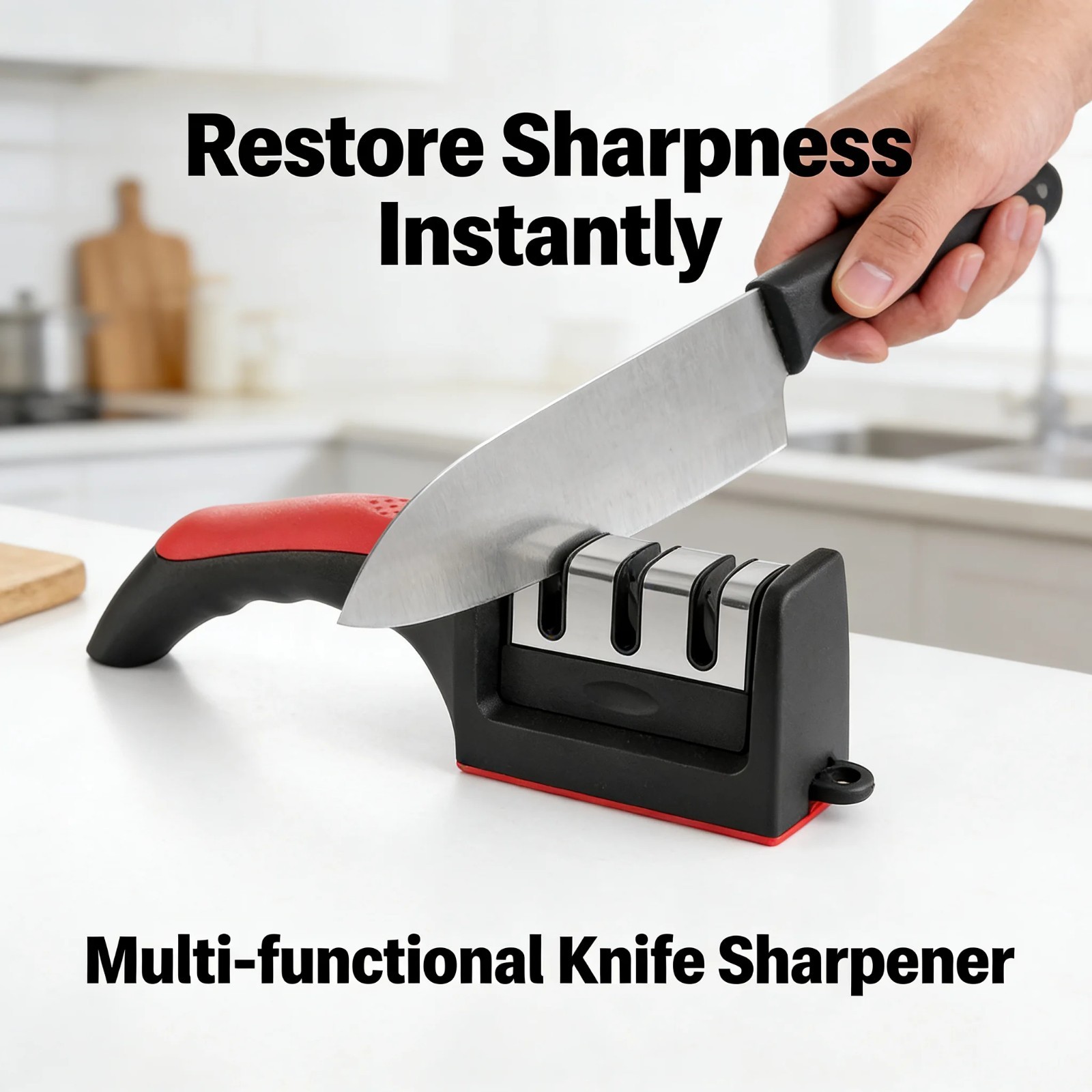 Sharp in 8 Seconds Knife Sharpener Non-Slip Handle Multifunctional Tool Large