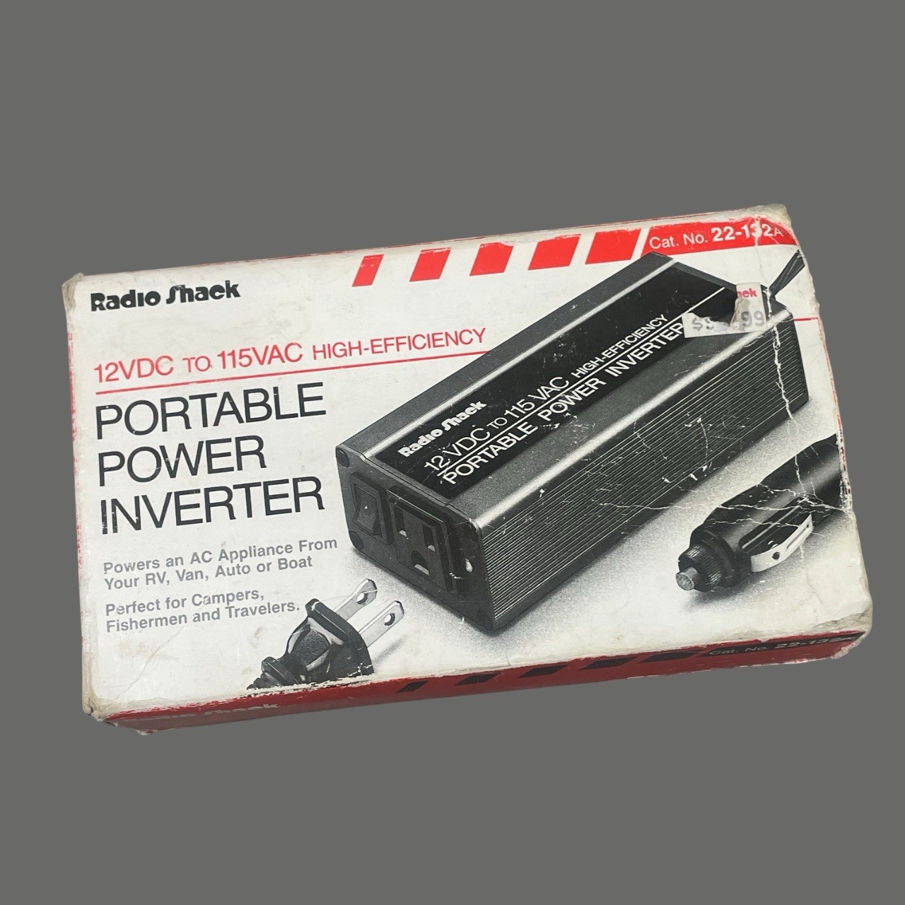 Radio Shack 12V DC: 115V AC 140W Car Power Inverter 22-132B Metal Case NOS