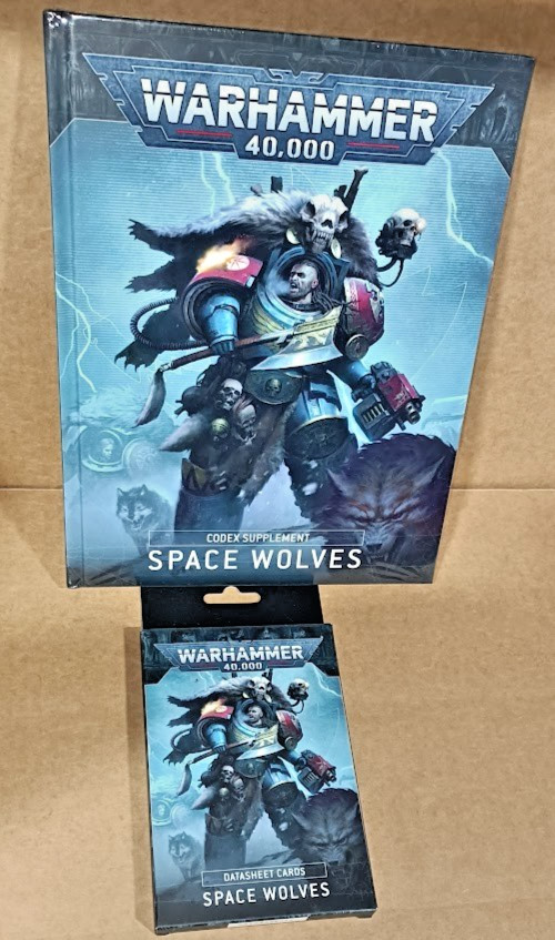 ⚔️WARHAMMER 40K - SPACE WOLVES CODEX + DATASHEETS CARDS - NIB⚔️