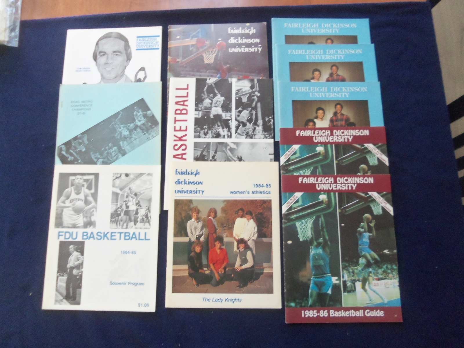 1983-86 FAIRLEIGH DICKINSON MEN'S & WOMEN'S BSKT YEARBOOOKS -LOT OF 11-O 2890D