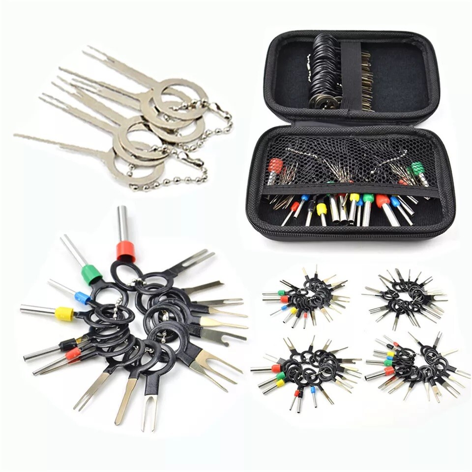 100Pc Pin Ejector Wire Extractor Terminal Auto Removal Puller Connector Kit Tool