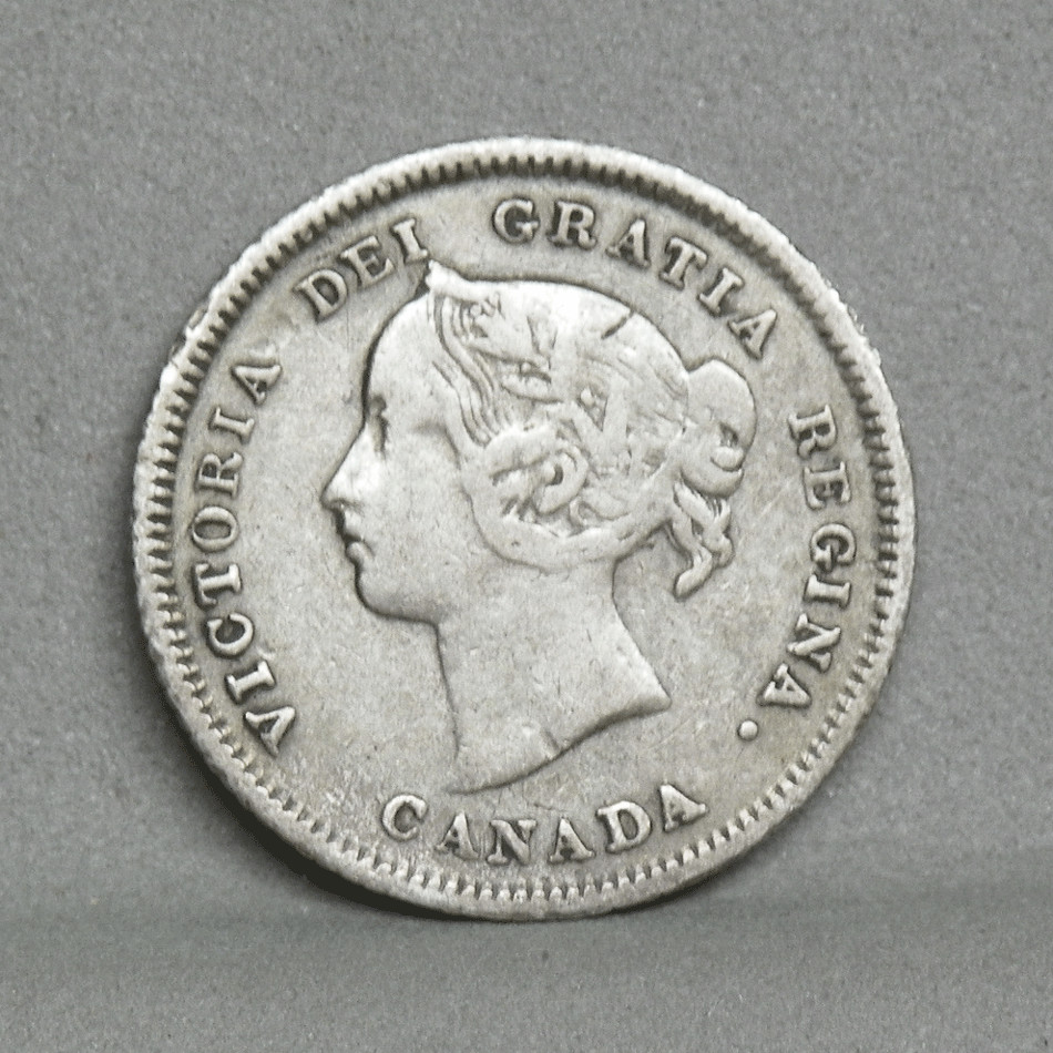 1883-H CANADA 5 CENTS, Fine