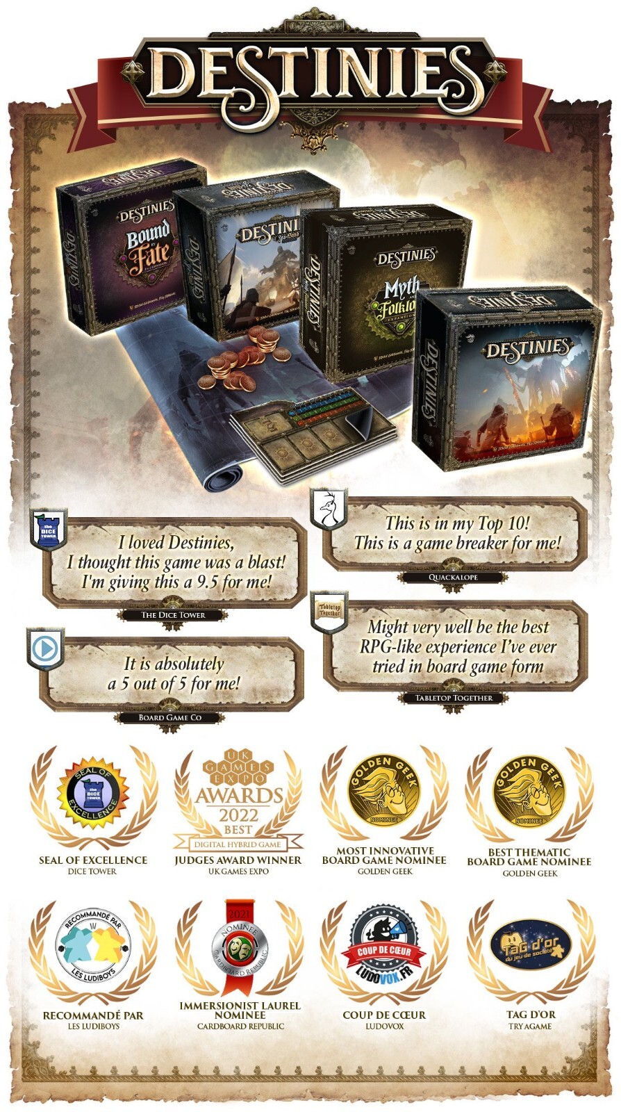 Destinies Witchwood Deluxe Kickstarter Ed + Storage Solution by Lucky Duck Games
