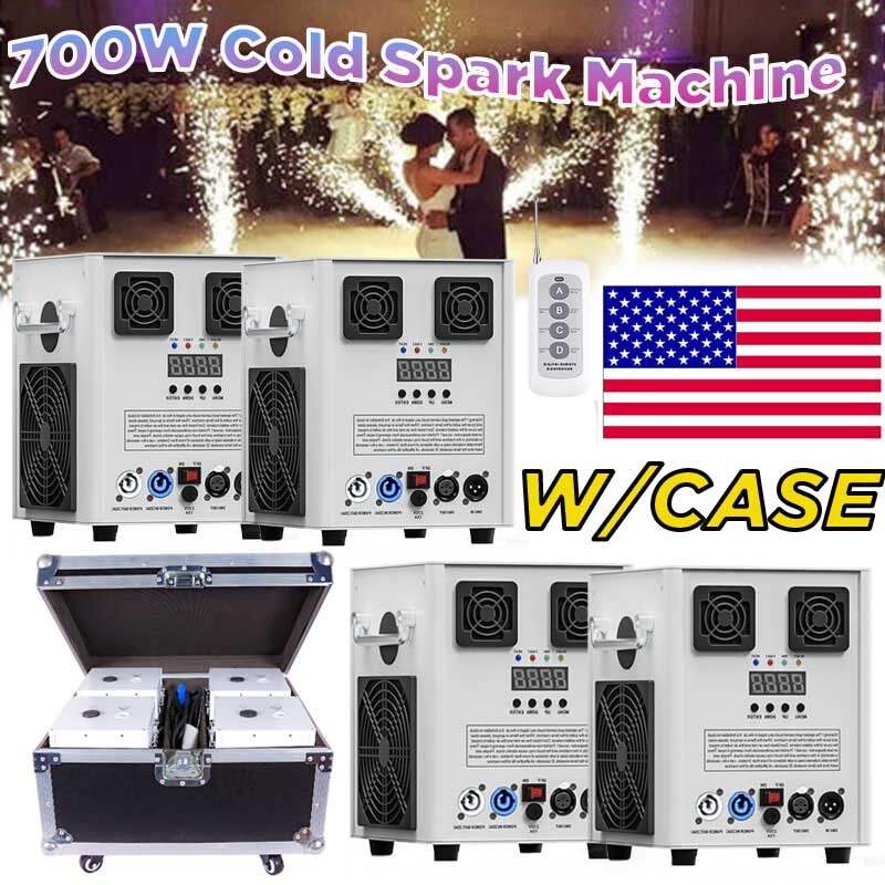 700W Cold Spark Machine Party Stage Sparkle DJ Party Show With Flight Case