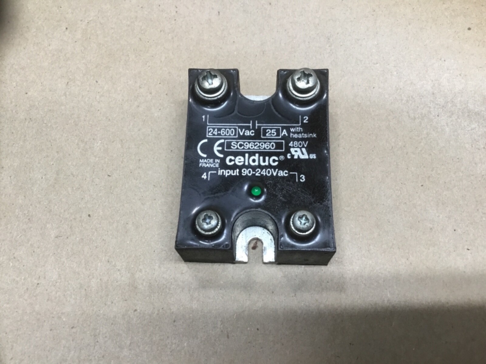 Celduc SC962960 24-600VAC 25A Solid State Relay #30D1