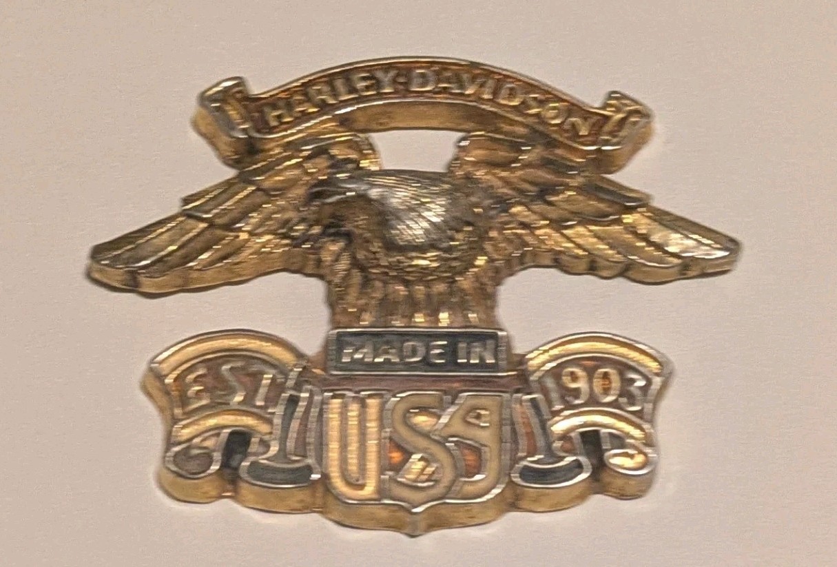 Harley Davidson Tank Badge Made In USA Est. 1903