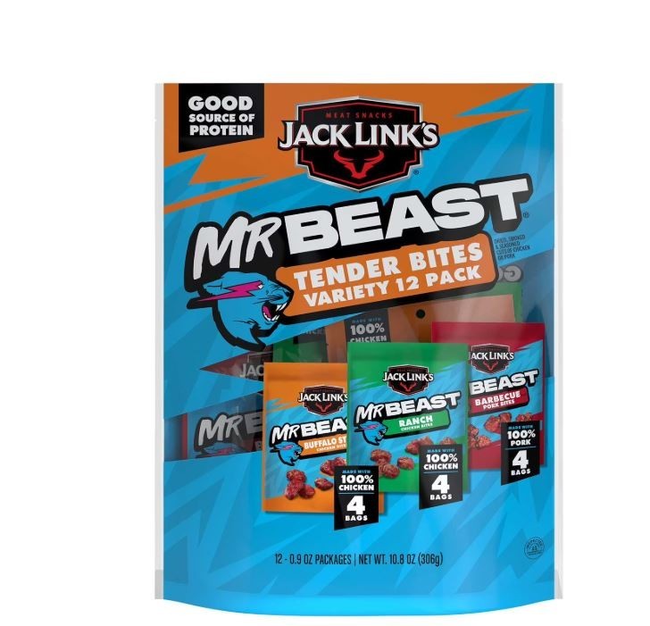 Jack Link's MrBeast Jerky Bites Variety Pack, 0.9 oz., 12 pk Fast Dispatch Best