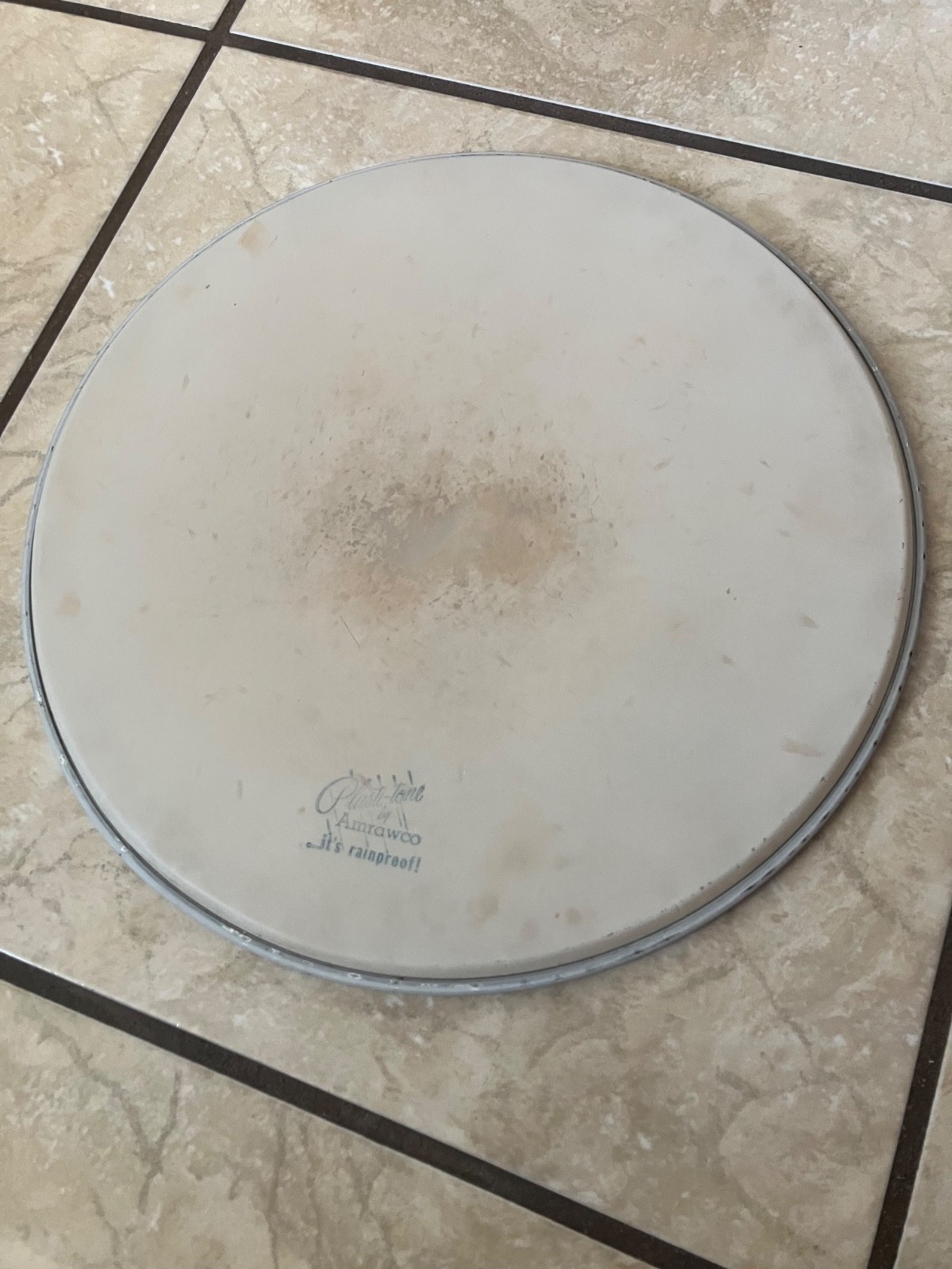 Vintage 1950’s Plasti Tone By Amrawco 14" Snare bater side Tom Drum Head LOOK!