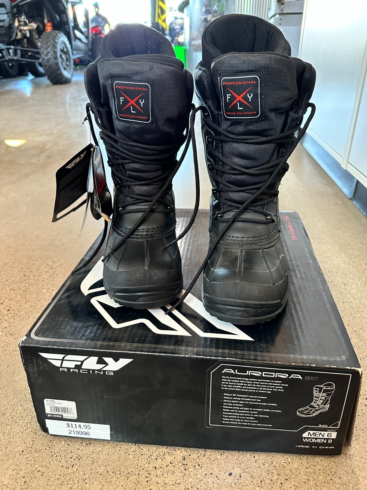 Fly Racing Aurora Snow Boots-Unisex, 200g of Thinsulate, Size 6 Mens/8 Womens