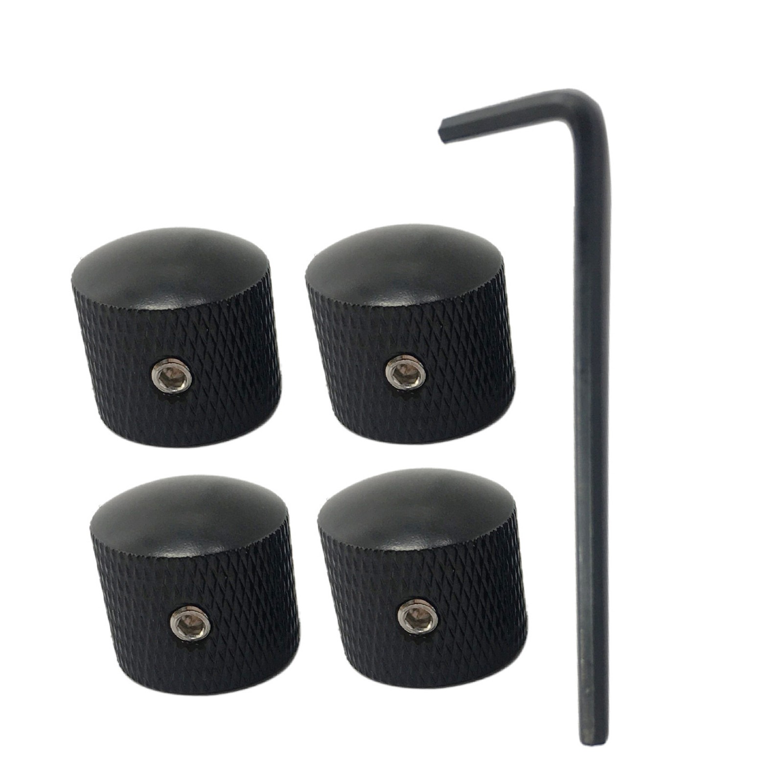 4Pcs Black Metal Dome Tone Volume Control Knob For Electric Guitar Bass Parts A