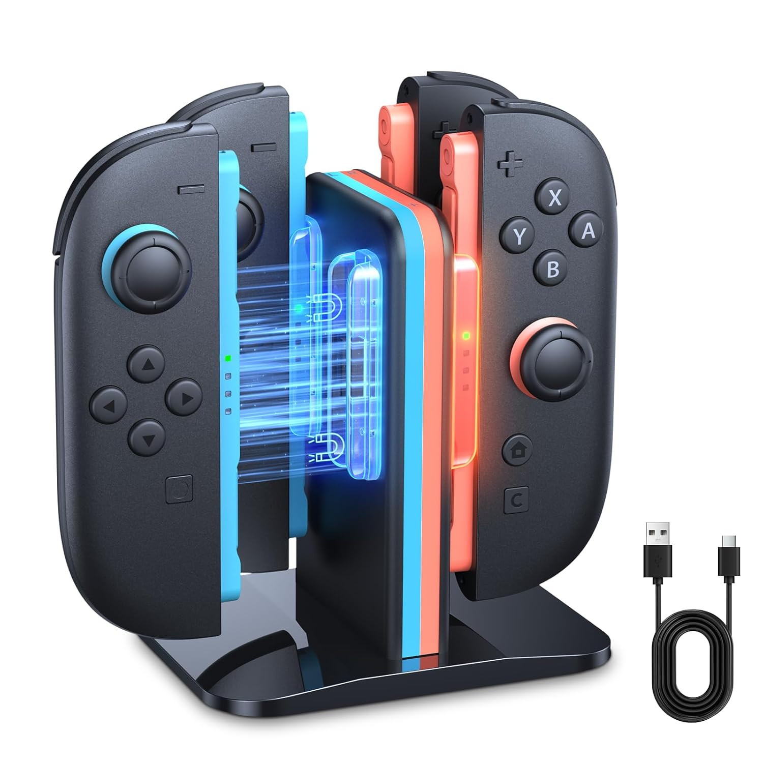 Controller Charger Dock for Nintendo Switch 2 Joy-Cons 4 in 1 Charging Station