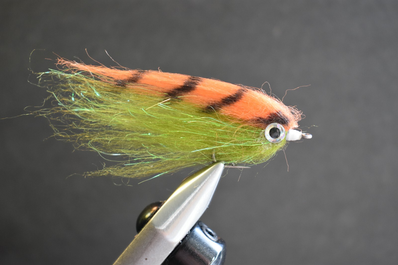 1 OLIVE & ORANGE Baitfish Minnow Streamer Fly Fishing Fly Flies, You Choose Size