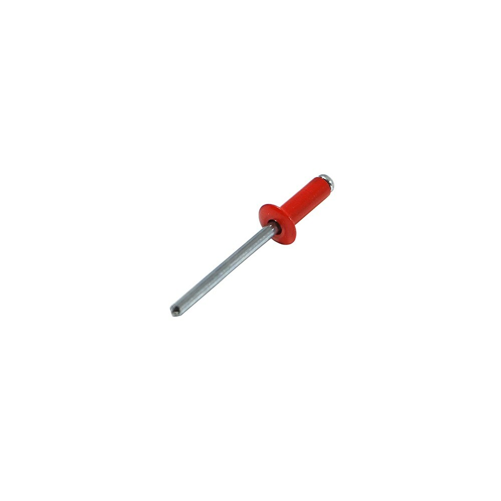Box of 250 Blind Open End Red Finish 3/16" Dia. Small Head Aluminum Rivets