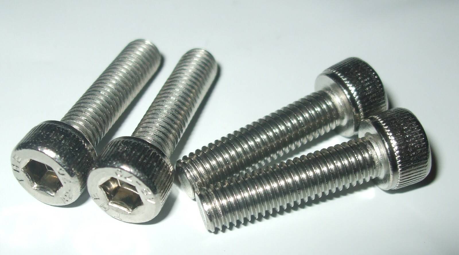 4pc - LONG Water-Bottle-Cage Bolts, Stainless-Steel, 20mm / M5x20mm