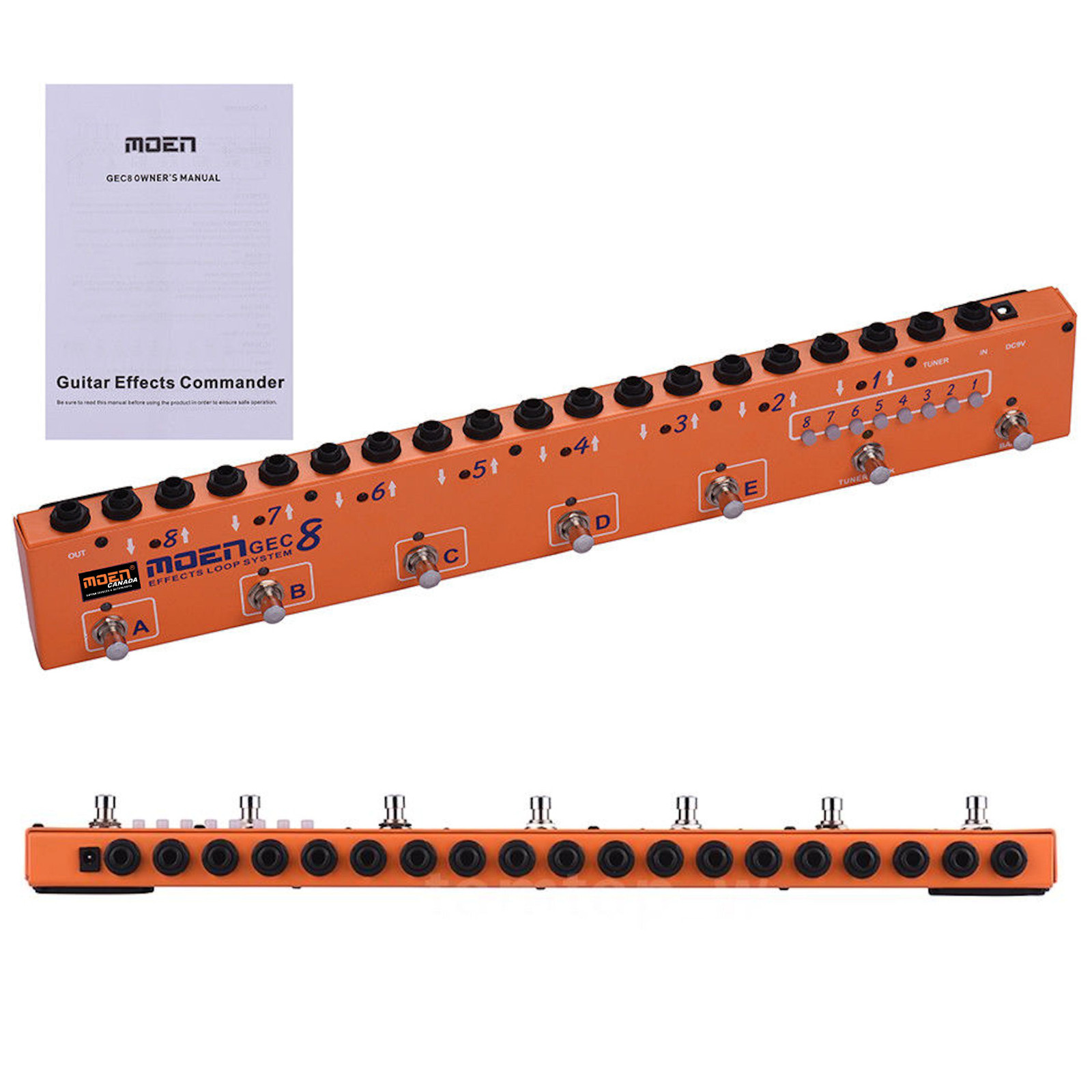 MOEN GEC8 OR Guitar Effect Pedal Commander Effect Loop System 8 Loops 10 Presets