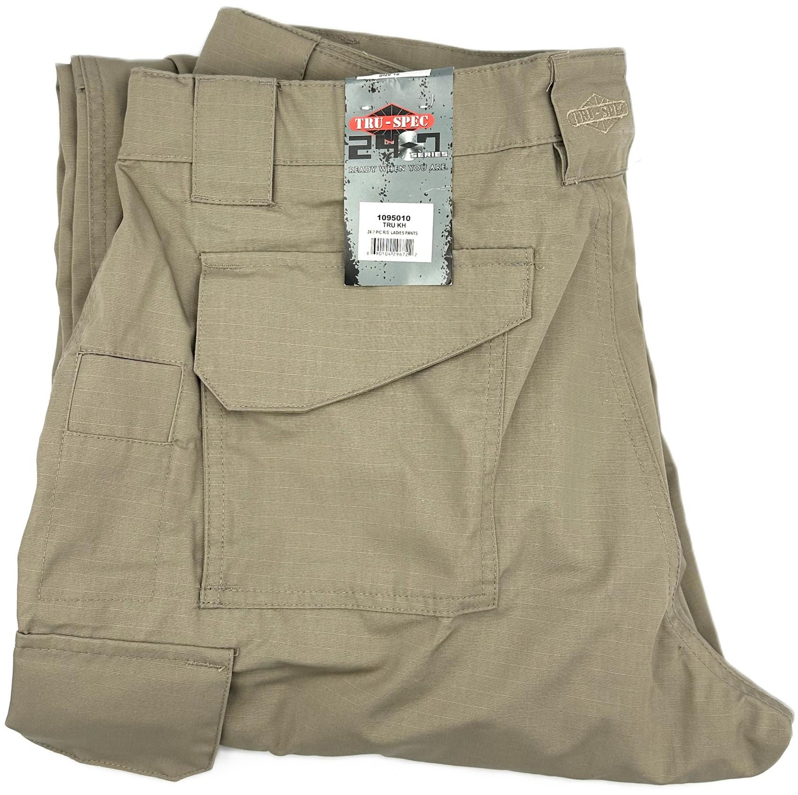 Tru-Spec Womens 24-7 Tactical Cargo Pants Ripstop Khaki Size 18 Unhemmed