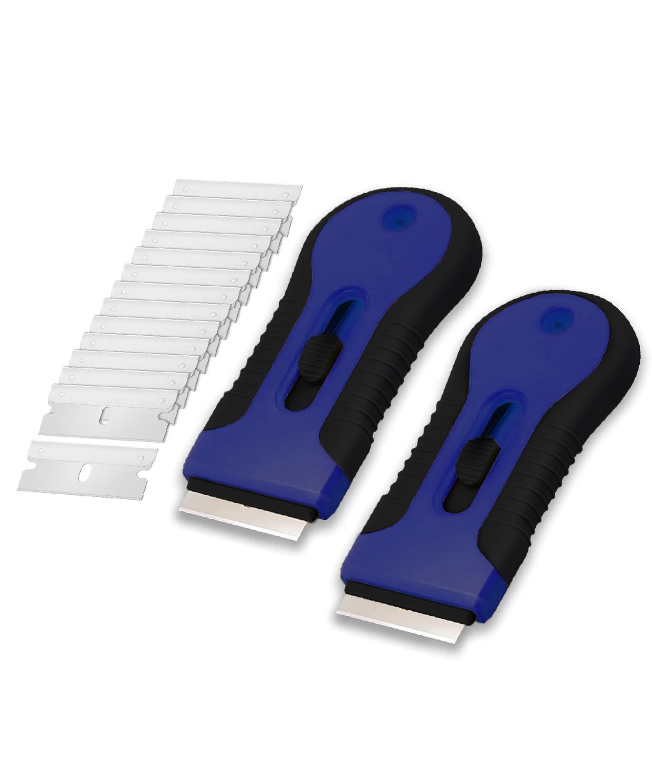 Bates Razor Blade Scraper Tool, 2 Pack, 30 Extra Stainless Steel Blades, Anti...