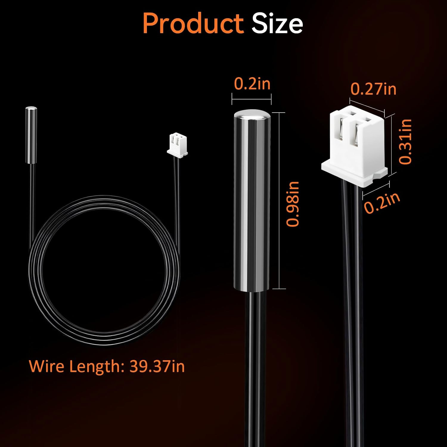 5PCS High Accuracy Temperature Sensor Probe, Premium B3950 Ntc 10K Thermistor Se