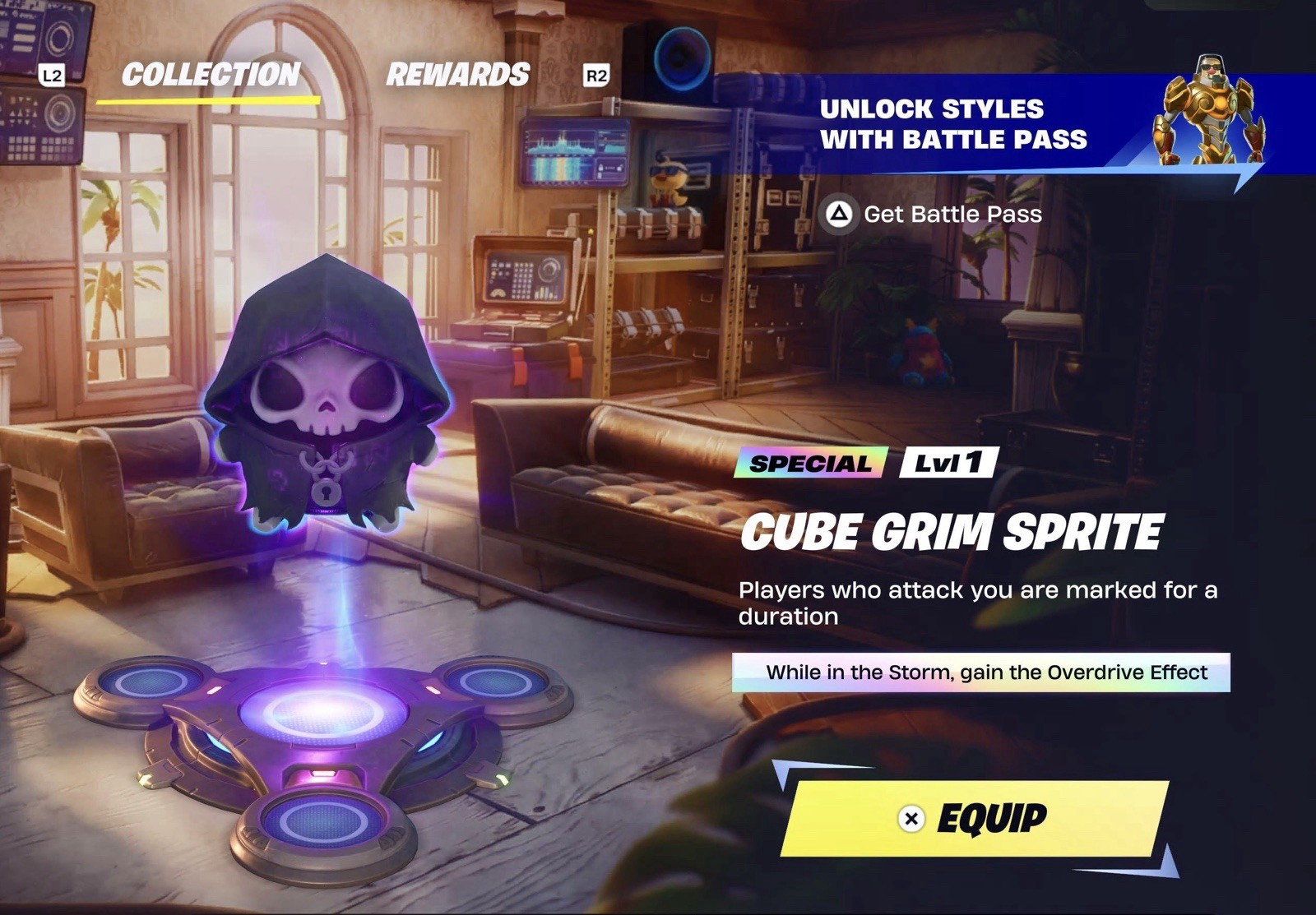 FN NEW Special Mythic Cube Grim Sprite!! Very Rare And Is High Demand!