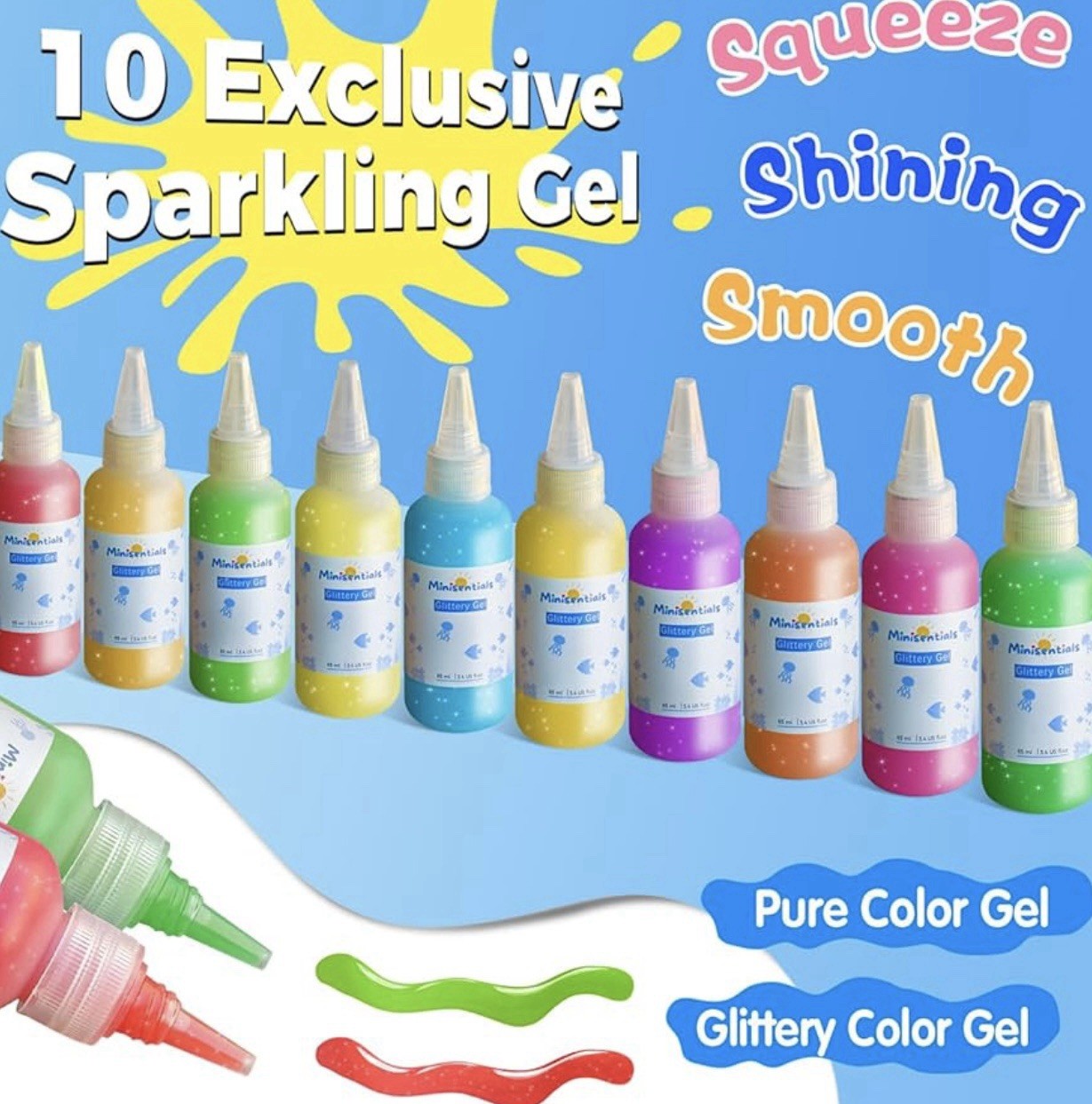 10pc Replacement Sparkling Gel for Magic Water Elf Toy Kit - A2000