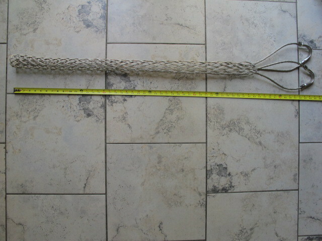 Cable Sock Grip - Dbl Thimble Eye, Dbl Lattice Weave - SS - 2.5"-3.5" - 15,000