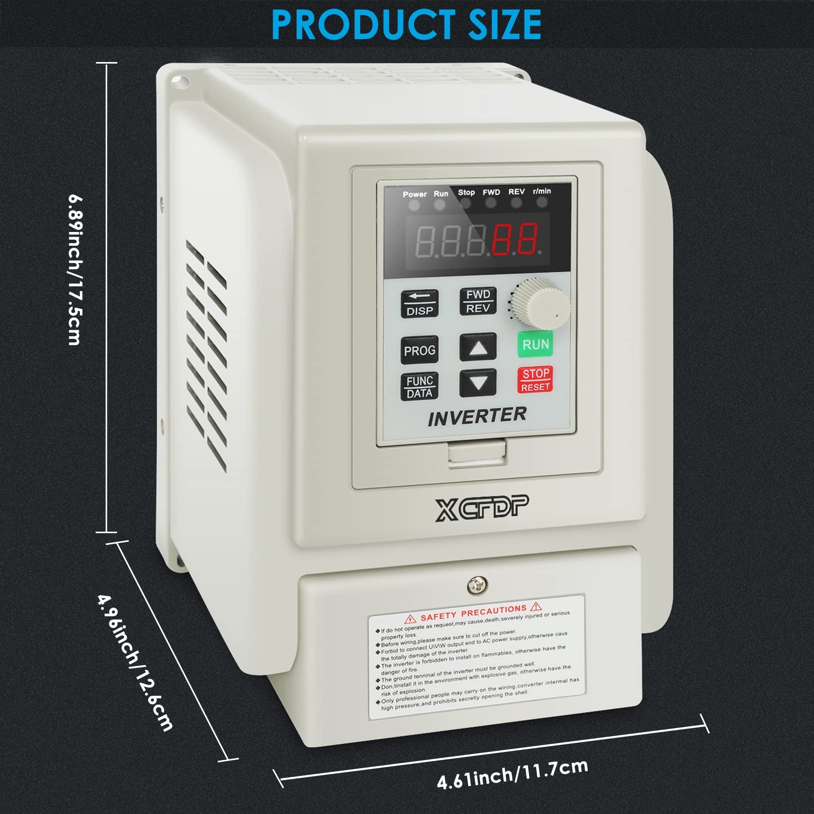 XCFDP AC 220V/1.5kw 2HP Variable Frequency Drive,8A VFD Inverter Single Phase...