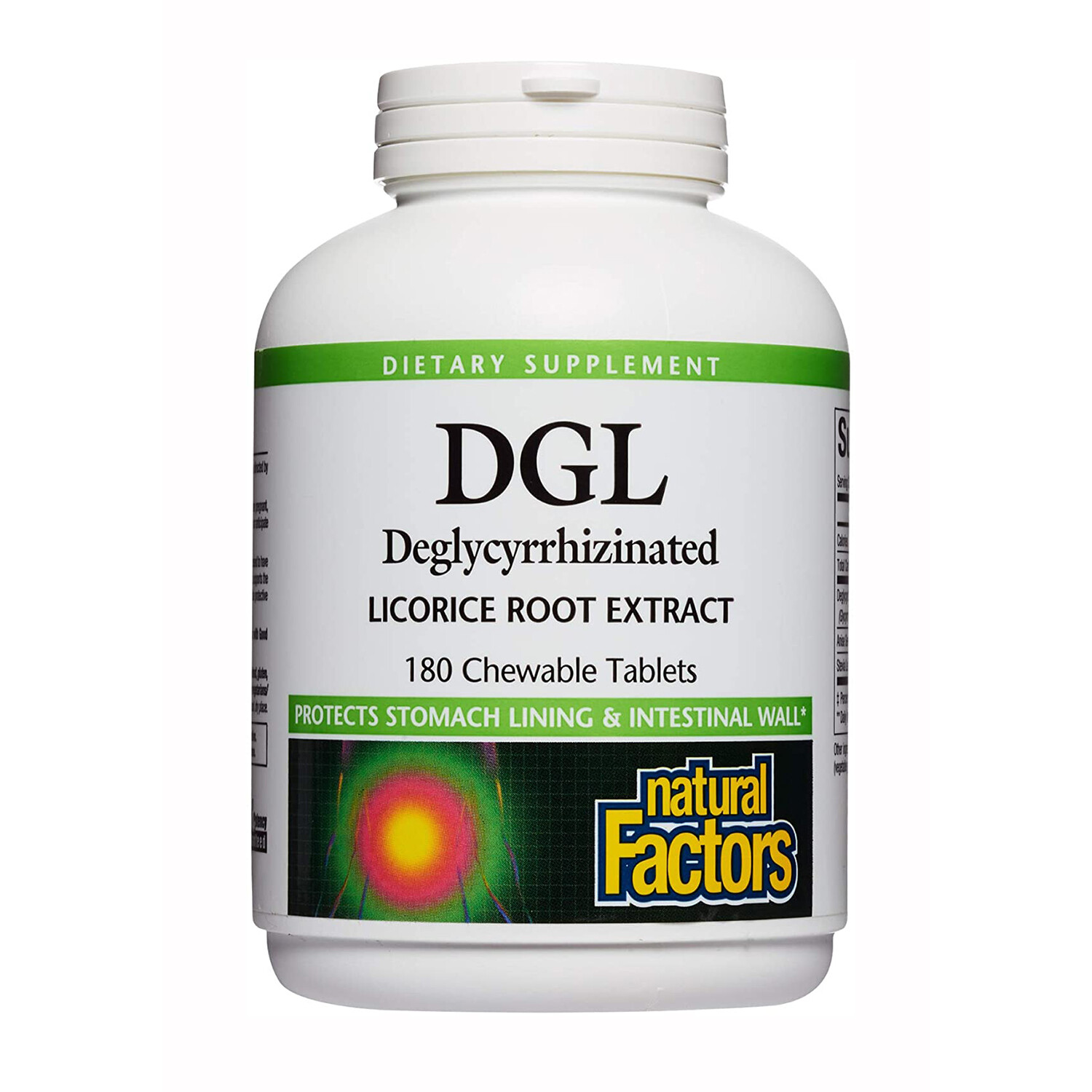 Natural Factors DGL Deglycyrrhizinated Licorice Root Extract,180 Chewable Tabs