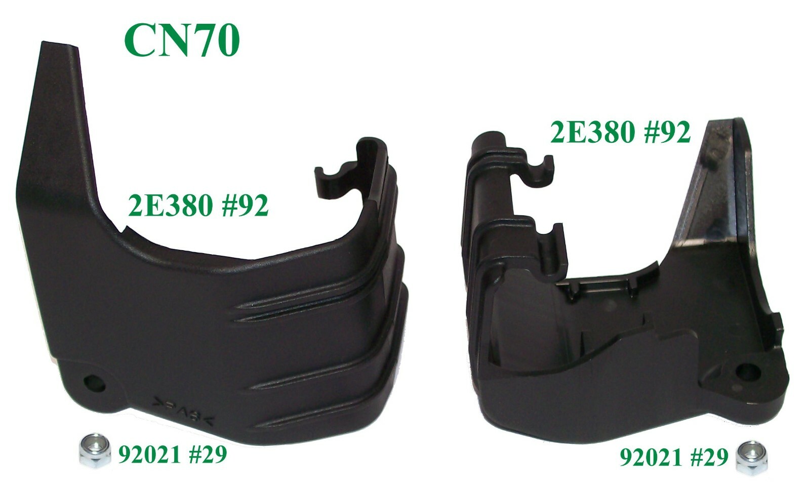 CoFast® Two Nose Contact Arm Covers Arm Nuts Aftermarket MAX CN70 #92 CN37535