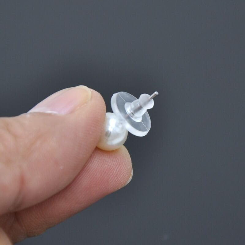 Earring Backs,Silicone Earring Backings,Clear Rubber Earring Backs Replacemen...